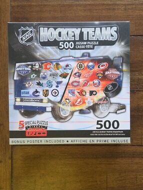 NHL Hockey Teams 500-Piece Jigsaw Puzzle